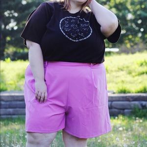 Pink mom shorts